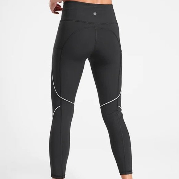 Athleta Tailwind Reflective 7/8 Tights XXS Black - Picture 2 of 6